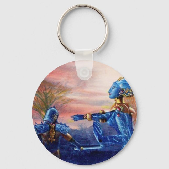 SAINT GEORGE AND ALIEN DRAGON KEYCHAIN (Front)
