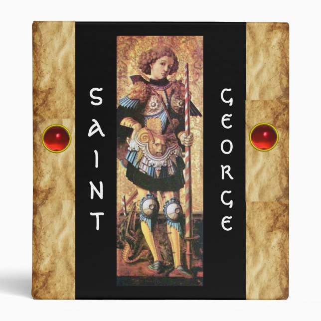 SAINT GEORGE AND DRAGON 3 RING BINDER (Front)