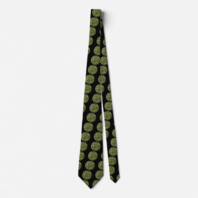 SAINT GEORGE AND DRAGON MEDALLION NECK TIE (Front)