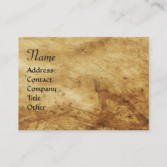 SAINT GEORGE AND DRAGON,parchment Business Card (Front)