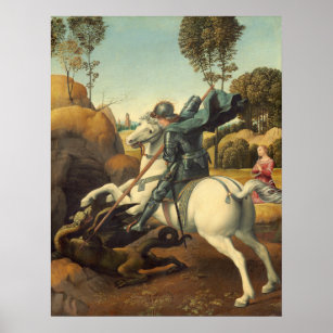 Saint George and Dragon - Raphael Fine Art Poster