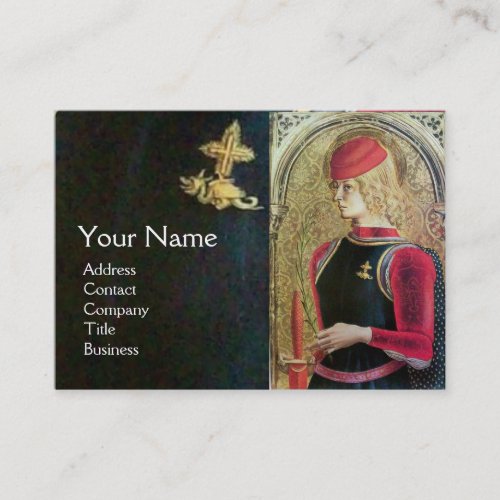 SAINT GEORGE AND DRAGON RedBlackGold Yellow Business Card