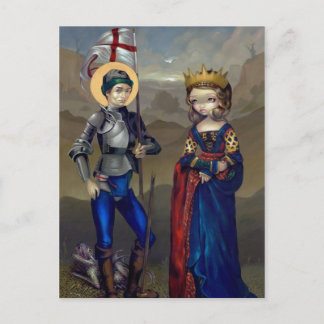"Saint George and Princess Sabra" Postcard