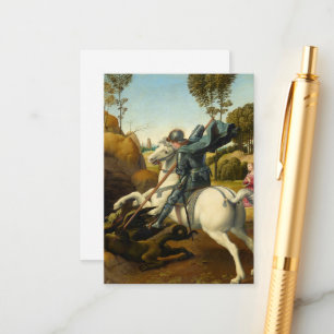 Saint George and the Dragon, 1506 by Raphael Enclosure Card