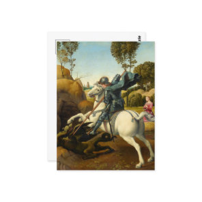 Saint George and the Dragon, 1506 by Raphael Postcard