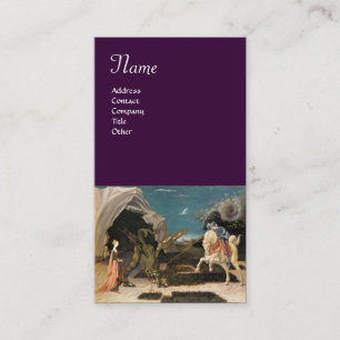 SAINT GEORGE AND THE DRAGON,brown ,blue red purple Business Card