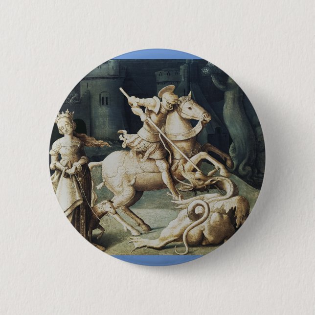 Saint George and the Dragon  Button (Front)