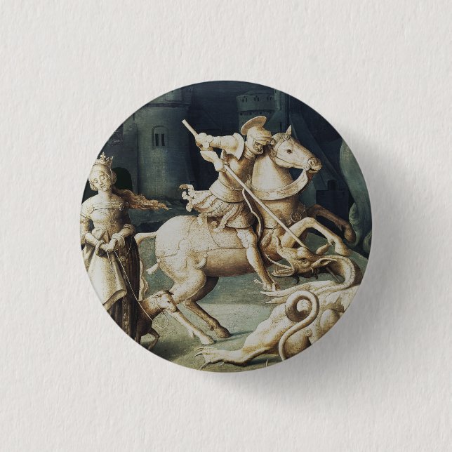 Saint George and the Dragon  Button (Front)