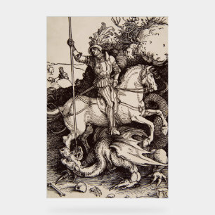 Saint George and the Dragon by Durer Acrylic Sign