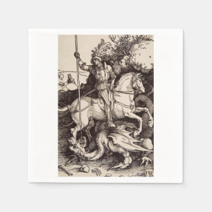 Saint George and the Dragon by Durer Napkins