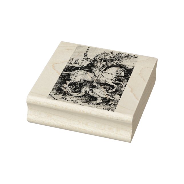 Saint George and the Dragon by Durer Rubber Stamp (Stamp)