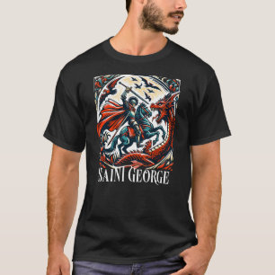 Saint George and the Dragon England Catholic T-Shirt