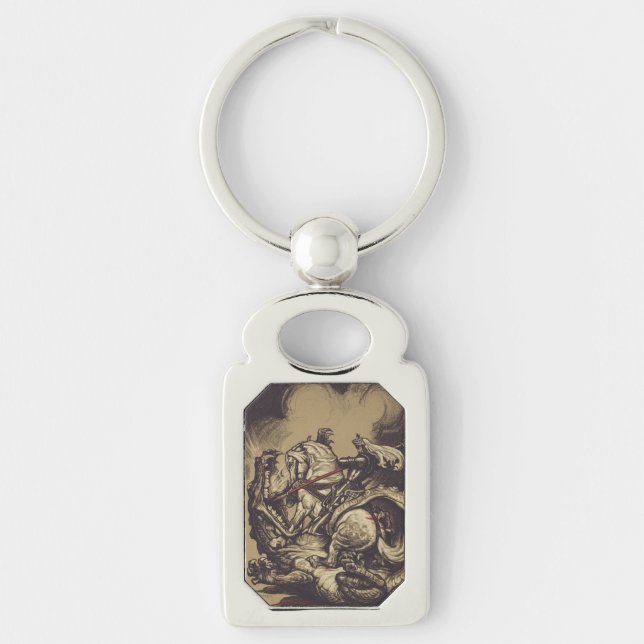 Saint George and the Dragon Great Martyr  Keychain (Front)