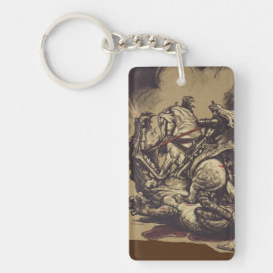 Saint George and the Dragon Great Martyr Keychain