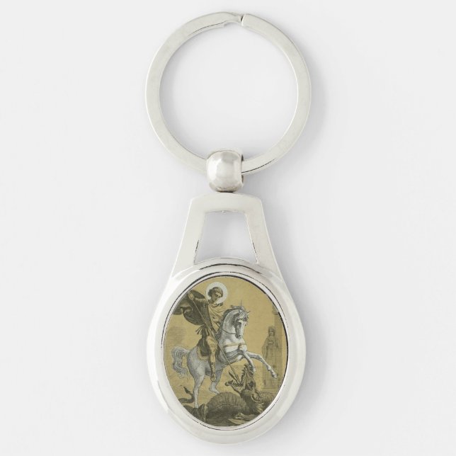 Saint George and the Dragon Great Martyr  Keychain (Front)