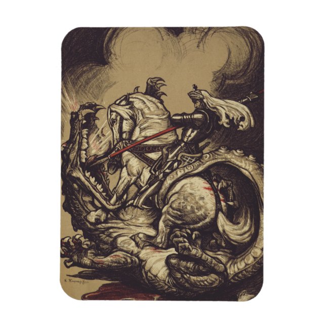Saint George and the Dragon Great Martyr  Magnet (Vertical)