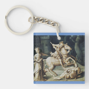 Saint George and the Dragon  Keychain