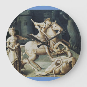 Saint George and the Dragon Large Clock