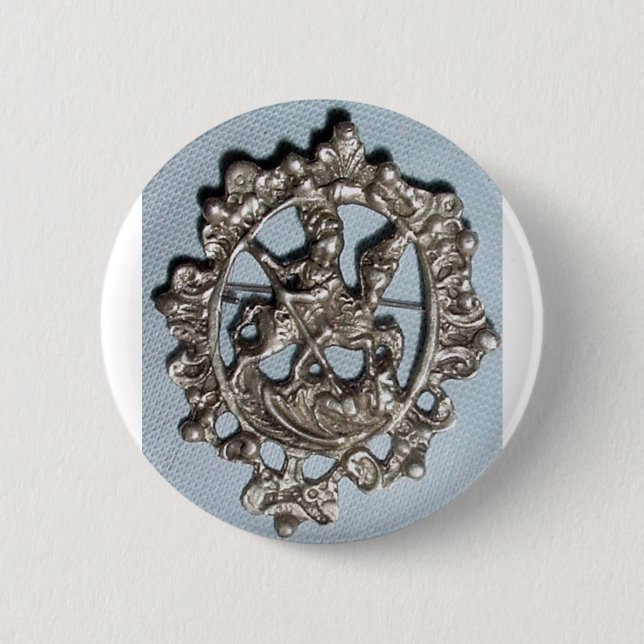 SAINT GEORGE AND THE DRAGON PINBACK BUTTON (Front)