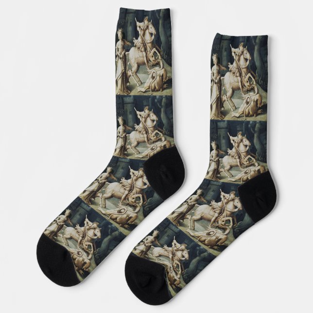Saint George and the Dragon  Socks (Left)