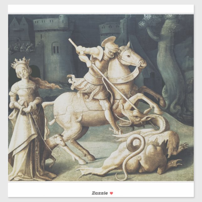 Saint George and the Dragon  Sticker (Sheet)