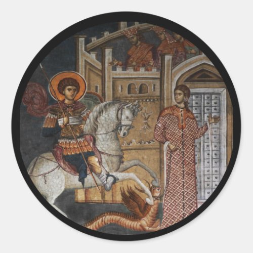 Saint George by the Castle Classic Round Sticker