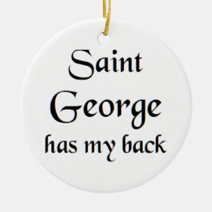 saint george ceramic ornament