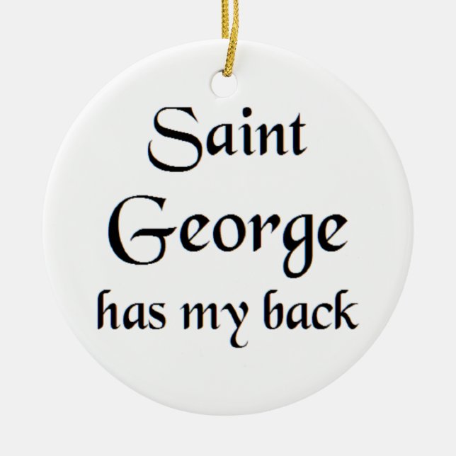 saint george ceramic ornament (Front)