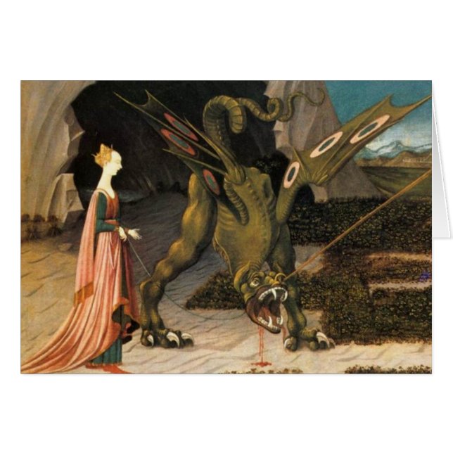 Saint George, Dragon and Princess Cards (Front Horizontal)