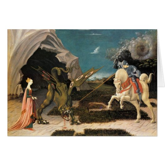 Saint George, Dragon and Princess Cards (Front Horizontal)