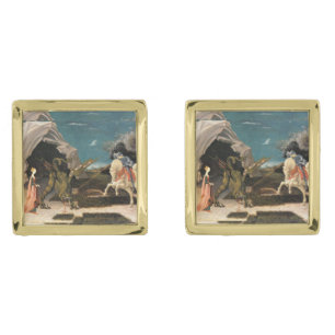 SAINT GEORGE, DRAGON AND PRINCESS CUFFLINKS