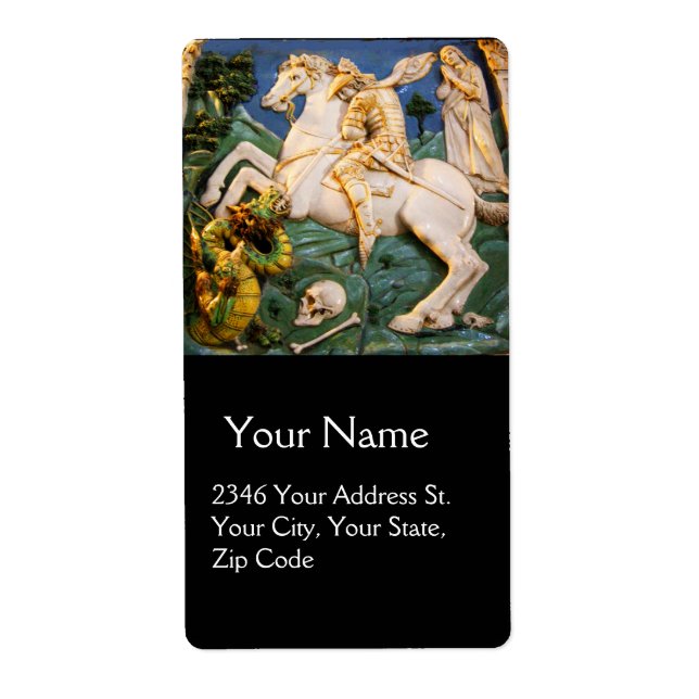 Saint George,Dragon and Princess Label (Front)