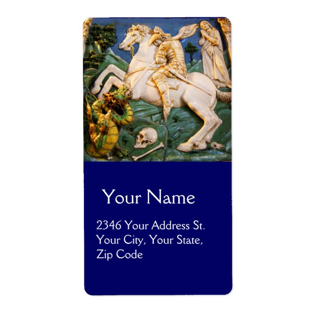 Saint George,Dragon and Princess Label (Front)