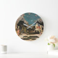 SAINT GEORGE, DRAGON AND PRINCESS LARGE CLOCK | Zazzle