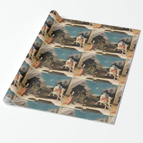 SAINT GEORGE DRAGON AND PRINCESS WRAPPING PAPER
