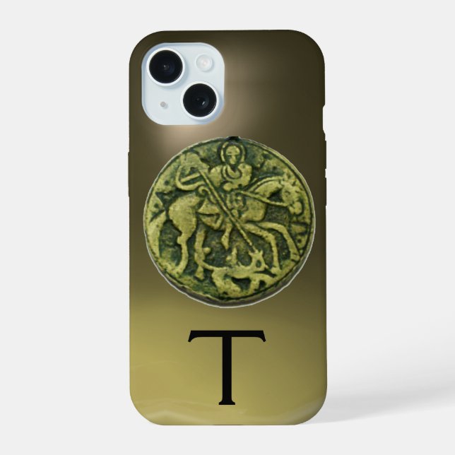SAINT GEORGE & DRAGON MEDALLION MONOGRAM Agate  Iphone Case (Back)