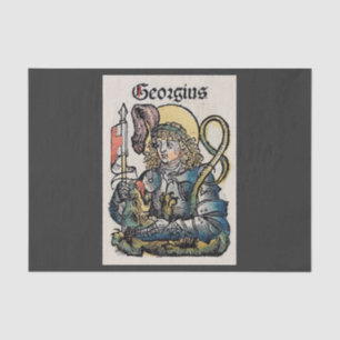 Saint George from the Nuremberg Chronicle Tissue Paper