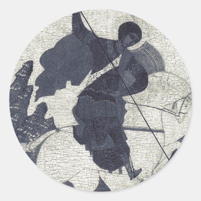 Saint George Killing the Dragon Classic Round Sticker (Front)