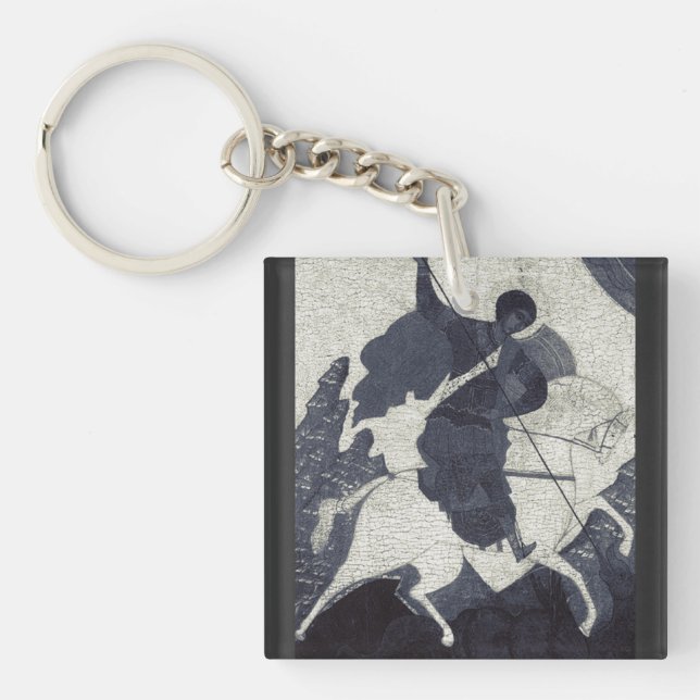 Saint George Killing the Dragon Keychain (Front)