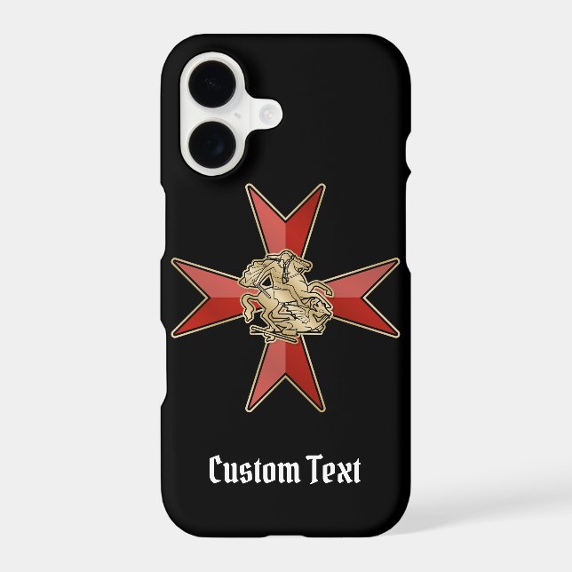 Saint George over Maltese Cross Case-Mate iPhone Case (Back)