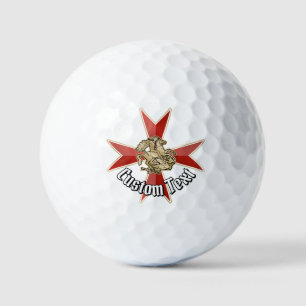 Saint George over Maltese Cross Golf Balls