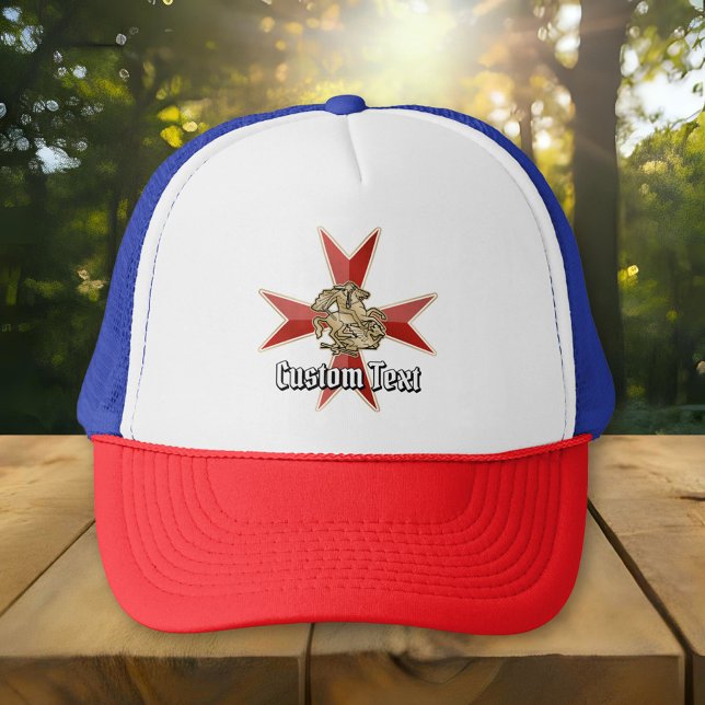 Saint George over Maltese Cross Trucker Hat (Creator Uploaded)