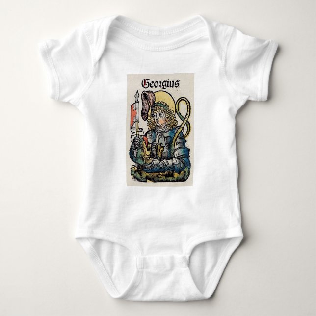 Saint George Patron of England Baby Bodysuit (Front)