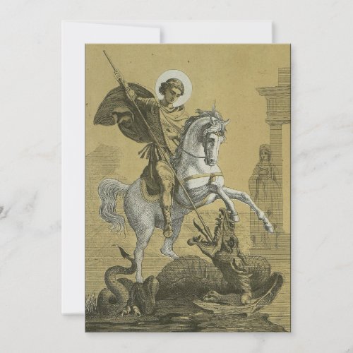 Saint George Patron of England  Holiday Card