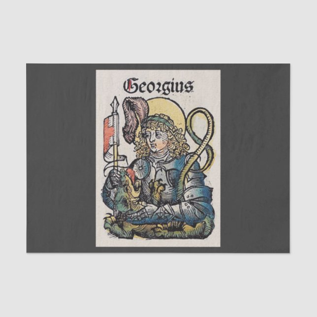 Saint George Patron of England Tissue Paper (Front)