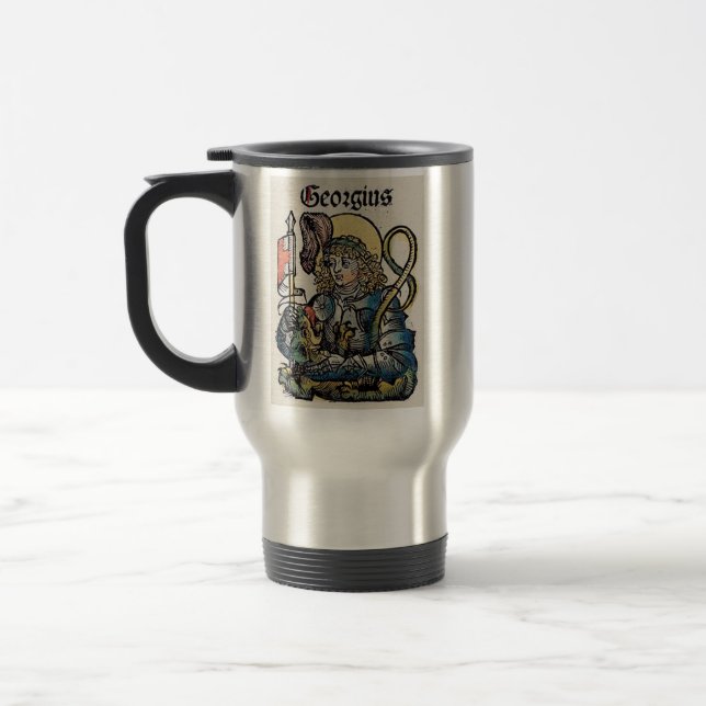 Saint George Patron of England Travel Mug (Left)