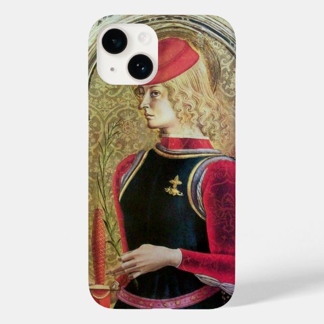 SAINT GEORGE PORTRAIT ,Red,Black,Gold Yellow Case-Mate iPhone Case (Back)