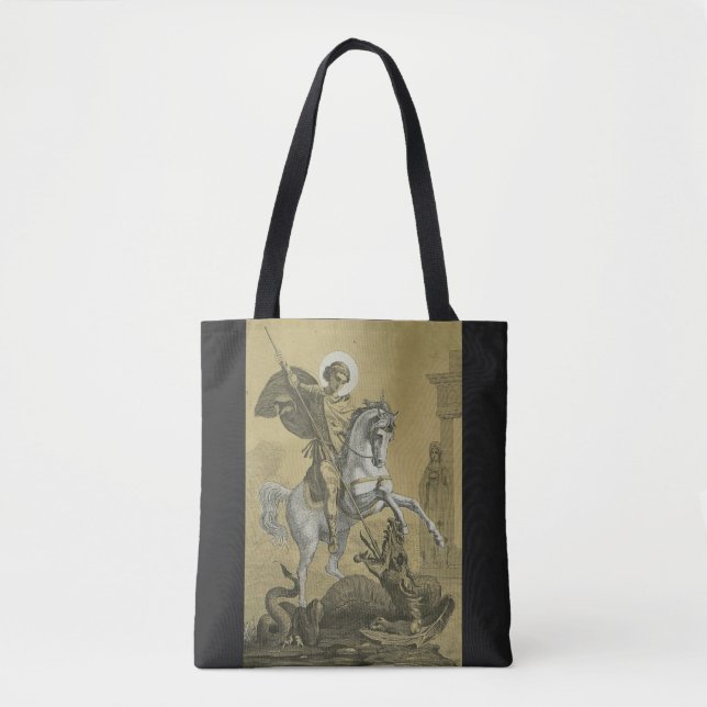 Saint George – Premium "Sunburst Gold" Art Tote Bag (Front)