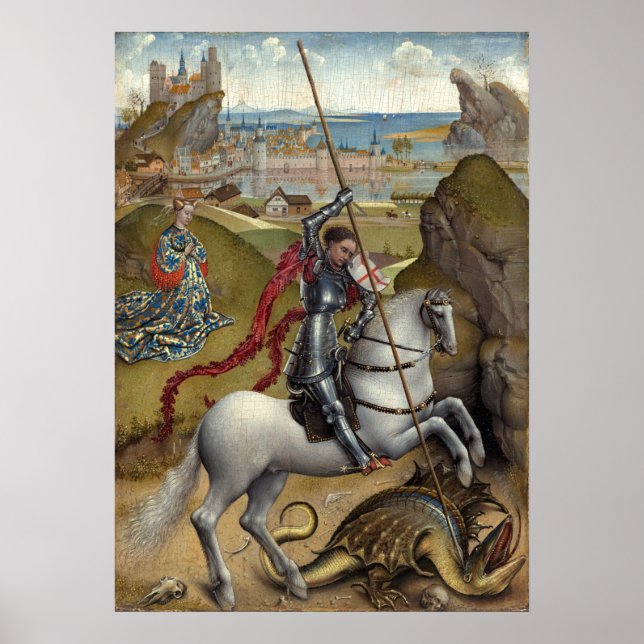 Saint George Rogier van der Weyden Fine Art Poster (Front)