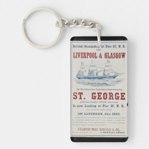 Saint George screw steamship 1863 Keychain